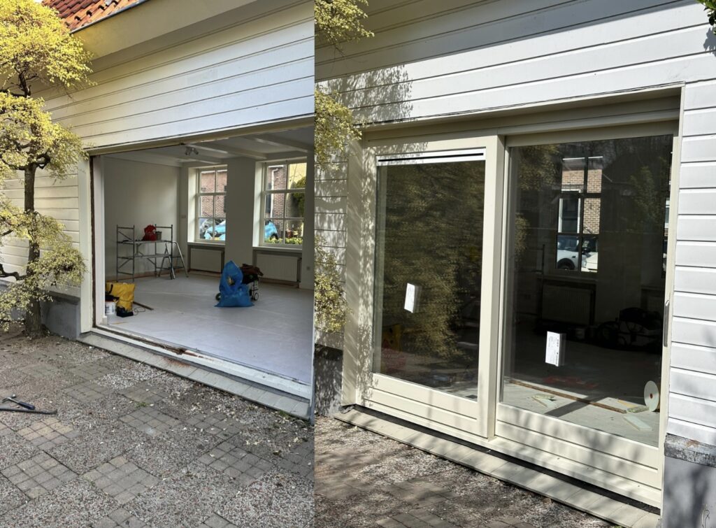 Project in Oegstgeest waarbij de schuifpui is vervangen